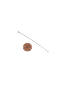 Tige métallique clous à bille 7cm souple en métal argenté acier inoxydable 2
