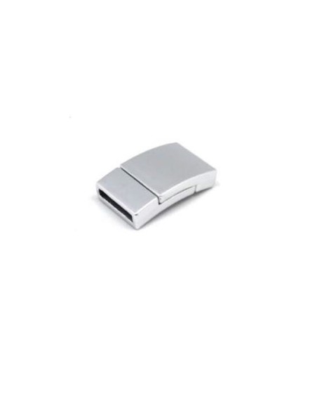 Fermoir argenté pour cuir de 12mm Fermoir argenté pour cuir de 12mm