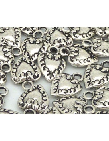 Petit coeur argenté pour création DIY