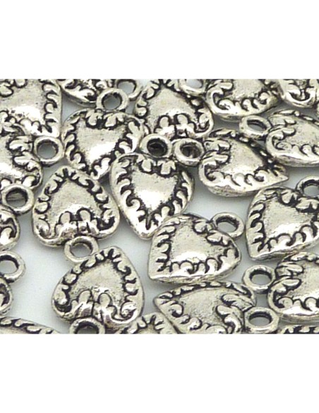 Petit coeur argenté pour création DIY