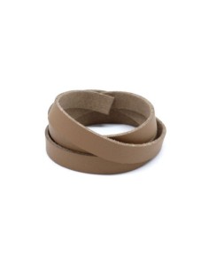 Lanière cuir synthétique 10mm marron clair sépia - création couture, bracelet 2