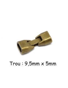 Fermoir clip bronze pour cuir régaliz pas cher