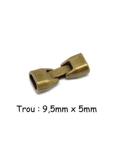 Fermoir clip bronze pour cuir régaliz pas cher