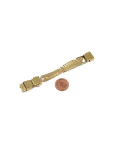 Fermoir griffe style montre pour lanière de 10mm en métal doré 2