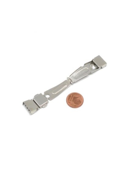 Fermoir argenté style montre pour lanière cuir de 12mm pas cher