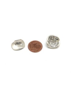 Perle passant strass brillant en métal argenté pour lanière de 5mm 2
