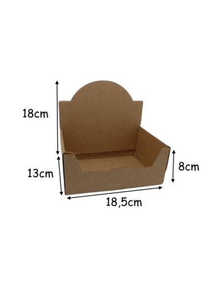 Boite de présentation uni couleur kraft marron à monter soi même 185x130x80mm A