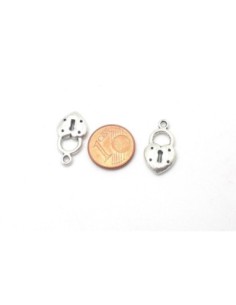 10 Breloque, pendentif coeur cadena en métal argenté 2