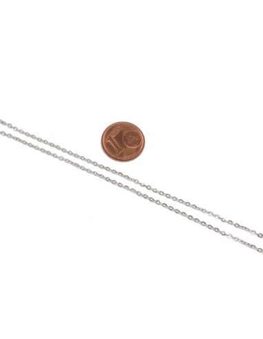 Collier chaîne très fine acier inox argenté pas cher