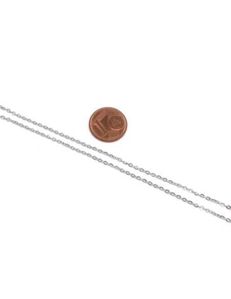 Collier chaîne très fine acier inox argenté pas cher