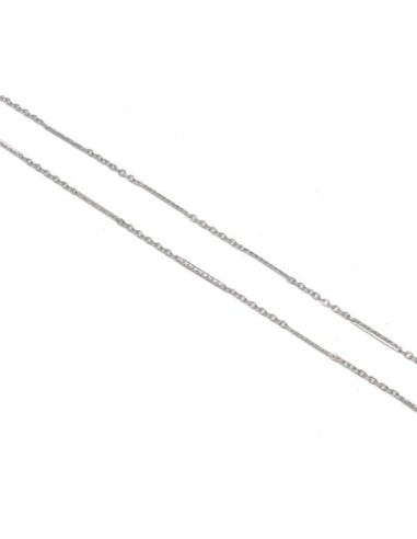 Sautoir serpent forçat très fin avec fermoir argenté en acier pas cher