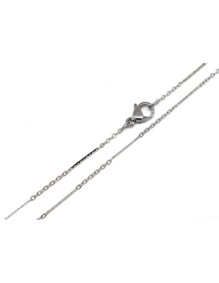 Chainette fine maillon forçat serpent argenté en acier pas cher Chainette fine maillon forçat serpent argenté en acier pas cher