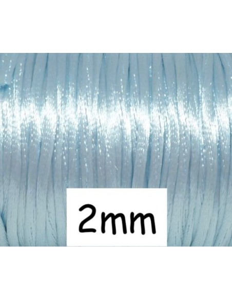 Cordon queue de rat 2mm bleu clair