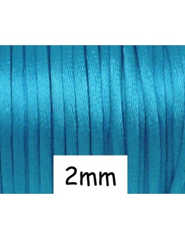 Cordon queue de rat pas cher bleu turquoise 2mm