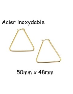BO triangle doré en acier ions pour création DIY