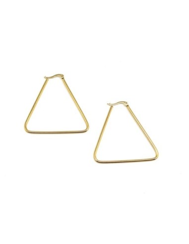 Créole doré en forme de triangle en acier inox pas chère