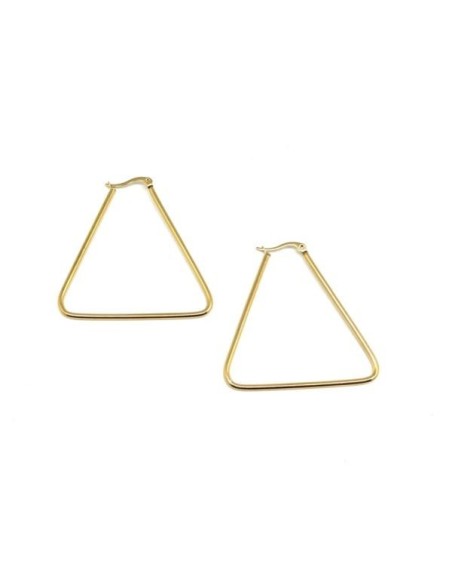 Créole doré en forme de triangle en acier inox pas chère Créole doré en forme de triangle en acier inox pas chère