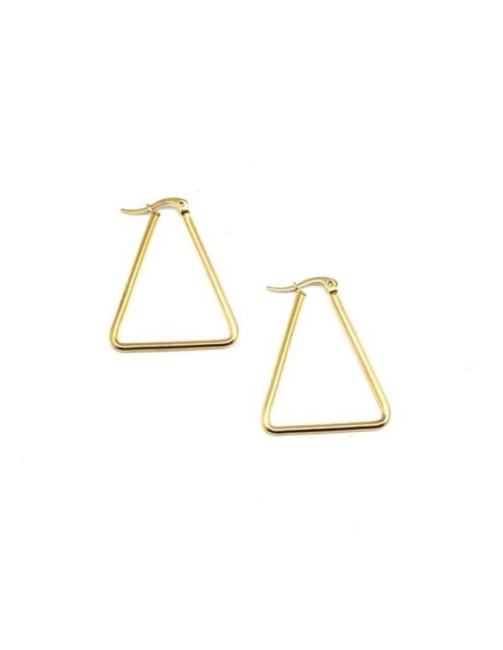 créole doré forme triangle en acier inoxydable pas chère