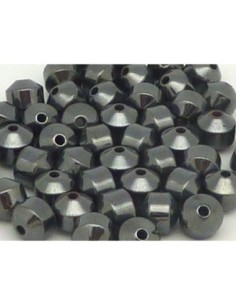 R-2 Perles hématite biconique, lisse 6mm 2