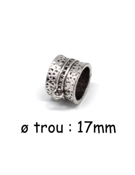 Grande bélière argenté à gros trou pas chère