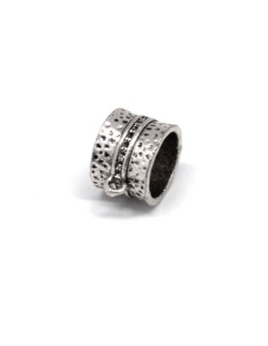 Gros support breloque argenté pour foulard à gros trou