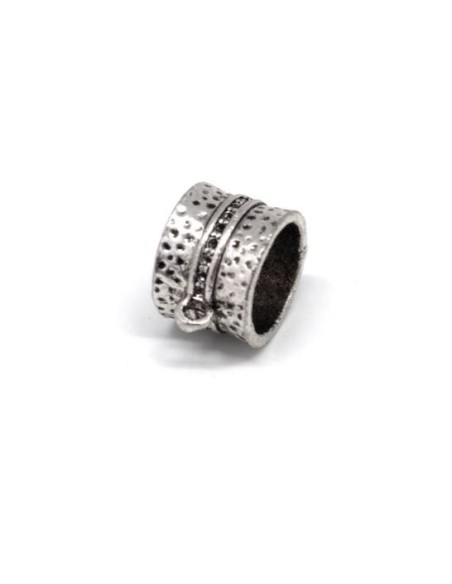 Gros support breloque argenté pour foulard à gros trou