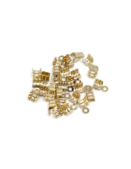 Embout serre fil doré en métal pour cordon 2mm pas cher