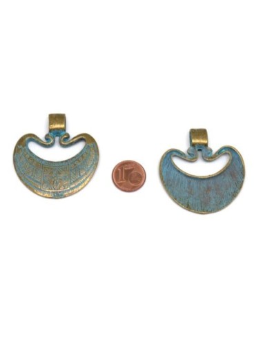 Pendentif arrondi style ethnique pas cher