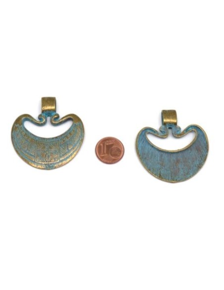 Pendentif arrondi style ethnique pas cher