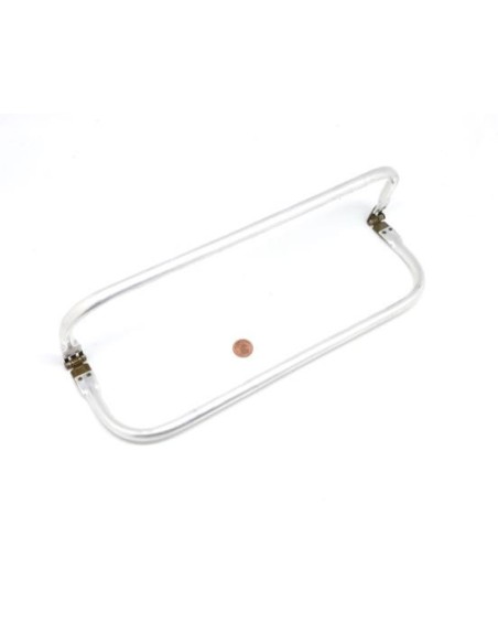 Fermoir tubulaire pas cher argenté pour sac vintage 27,5cm de long