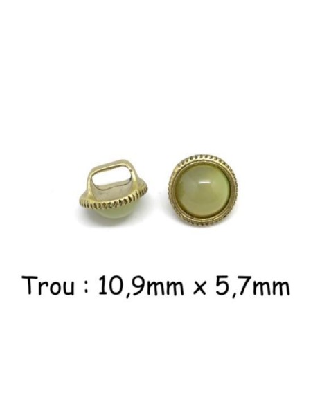 Perle passant doré à gros trou