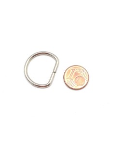 Anneaux en D argenté pour anse de sac 16mm, demi-anneau ouvert 2