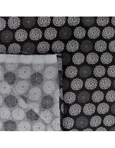 Tissu noir et blanc pour lingette réutilisable