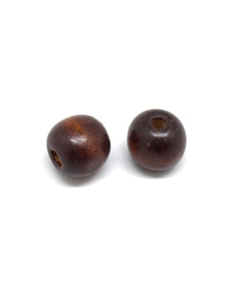 Perle 16mm en bois marron foncé pas chère