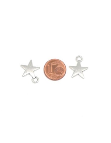 Petit pendentif étoile en métal argenté pas cher