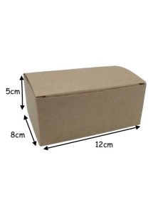 Boite cadeau marron havane à customiser pas chère 12cm sur 8cm