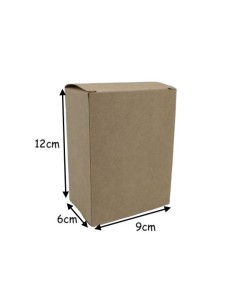 boites cadeau rectangulaire uni marron havane à monter soi même 90mmx120mmx60mm