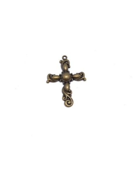 Croix style baroque en métal bronze pas chère Croix style baroque en métal bronze pas chère