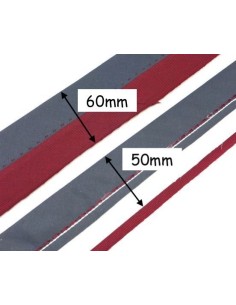 Hausse de ceinture gris et rouge bordeaux rayé Idéal couture 2