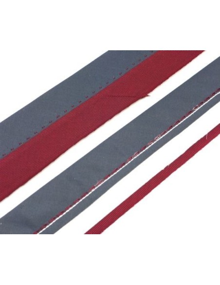 Ceinture anglaise gris et rouge bordeaux rayé pour pantalon