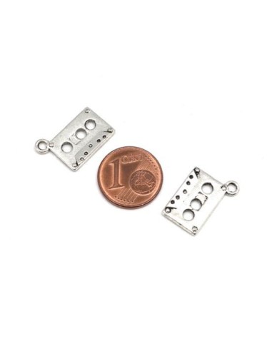 Charm cassette audio argenté pas cher pour DIY