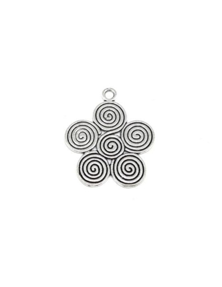 Pendentif spirale forme fleur pas cher