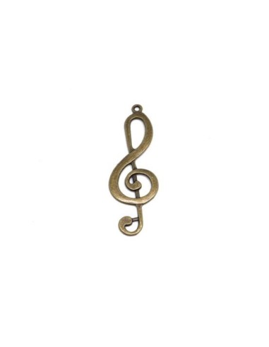 Grand pendentif musique bronze pas cher
