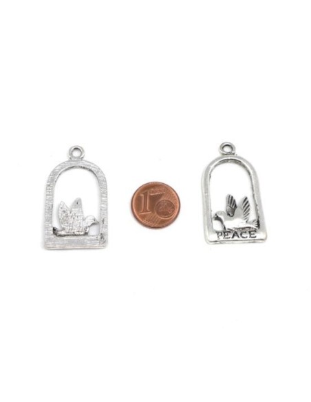 Pendentif cage à oiseaux, colombe pas cher