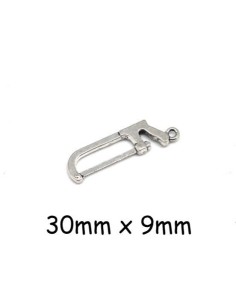 Breloque scie en métal argenté pas chère