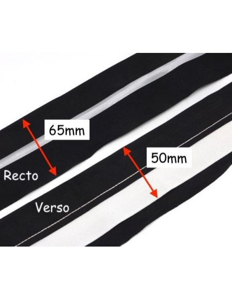 Ceinture anglaise noire uni et galon gris argenté pour pantalon, costume