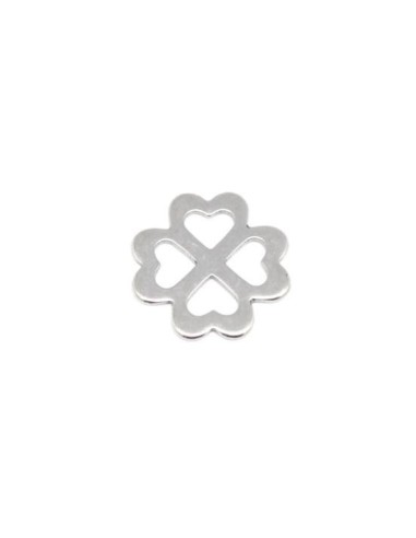 Perle intercalaire trèfle en acier inoxydable pas chère