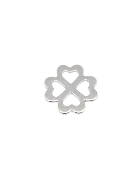 Perle intercalaire trèfle en acier inoxydable pas chère