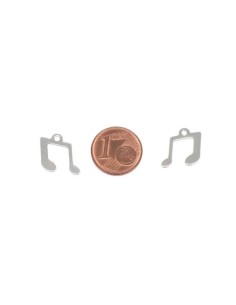 Breloque note de musique en acier inoxydable 2