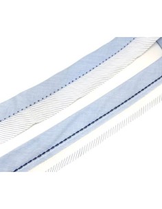 1m de Hausse de ceinture bleu ciel à rayure blanche pour pantalon, jupe